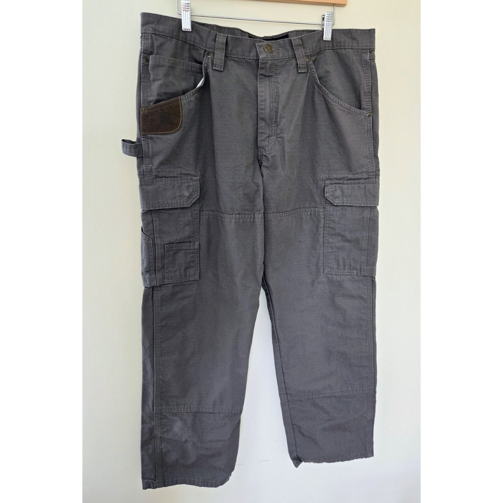 Wrangler Riggs Workwear Men's Carpenter Gray Ripstop Pants Size 36x30